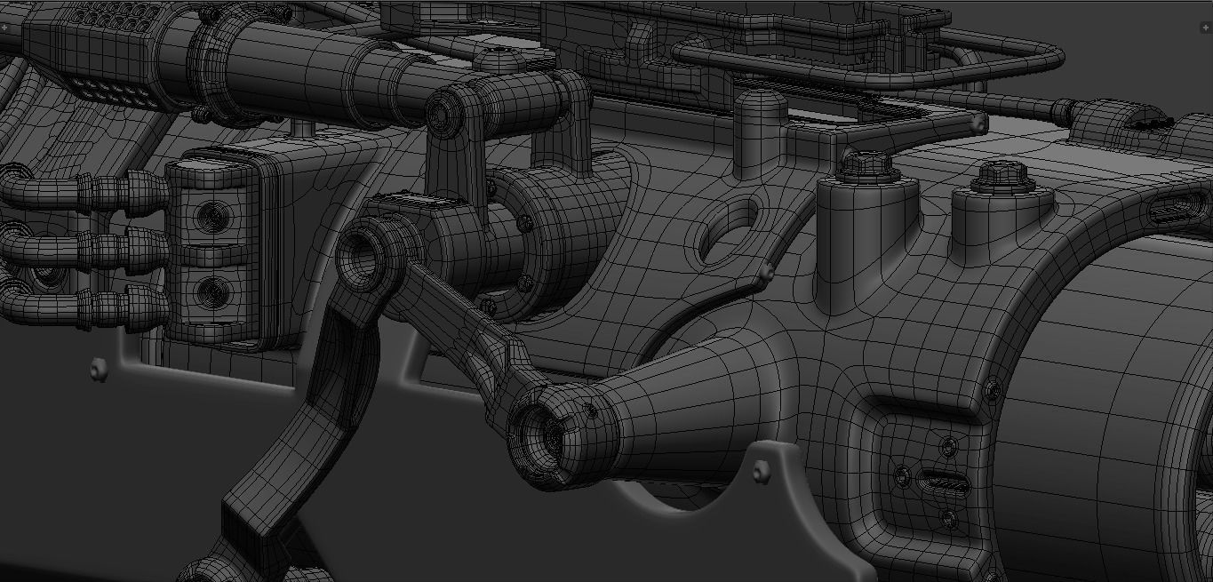 SciFi Minigun Automatic Cannon 3D model_9