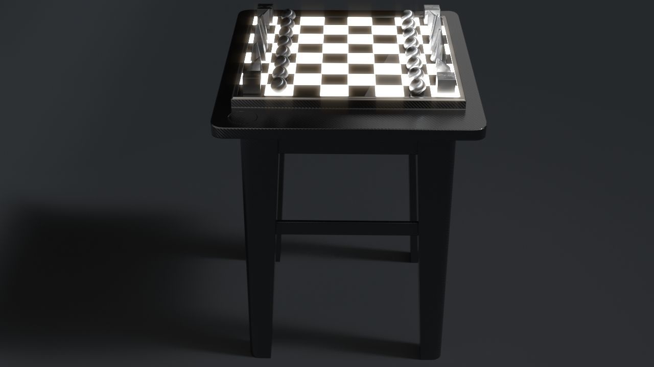 Modern Chess Table PBR Lowpoly  Low-poly 3D model_11