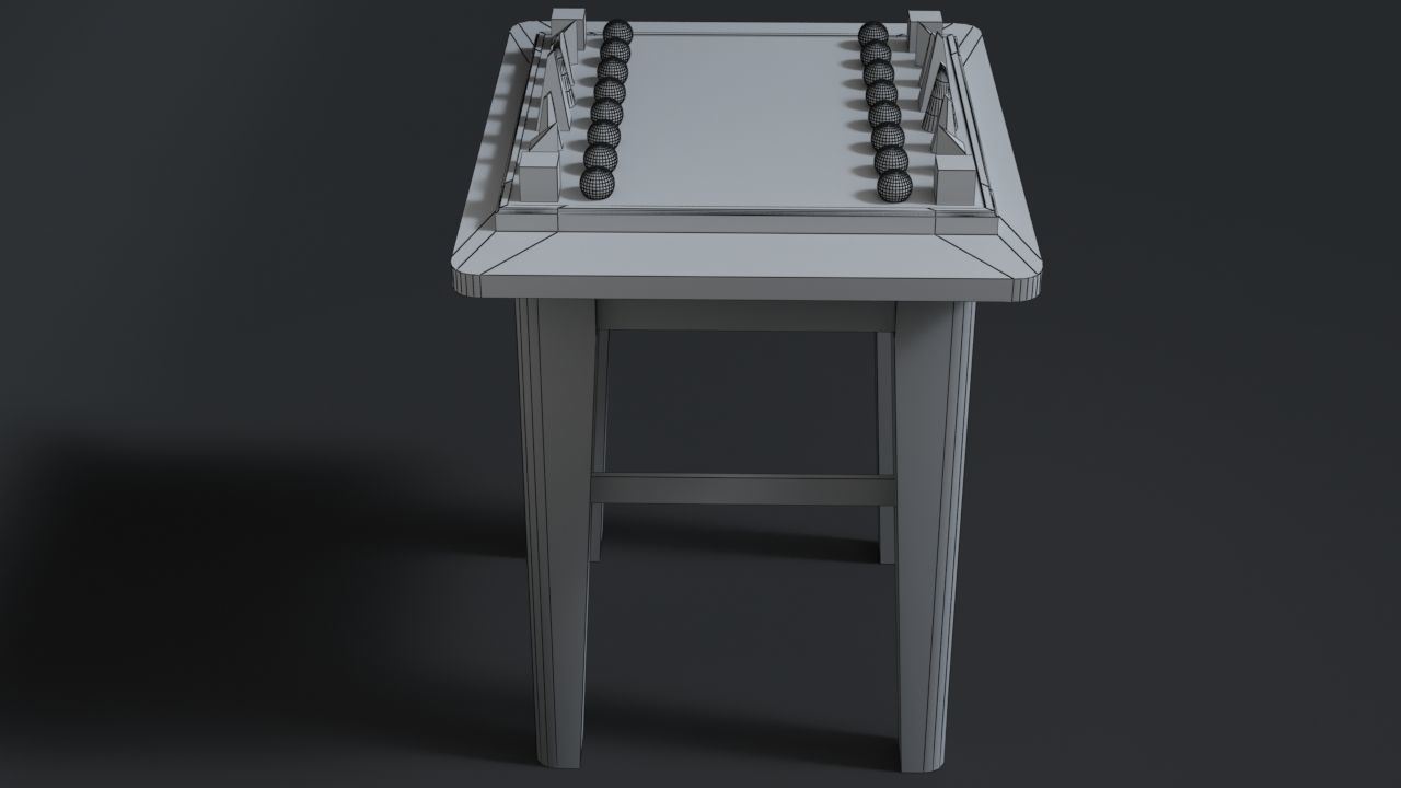 Modern Chess Table PBR Lowpoly  Low-poly 3D model_12