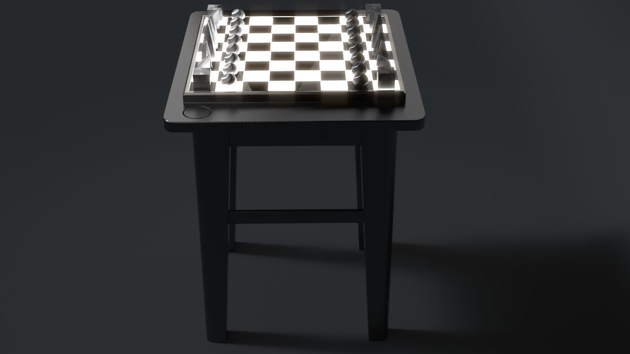 Modern Chess Table PBR Lowpoly  Low-poly 3D model_13