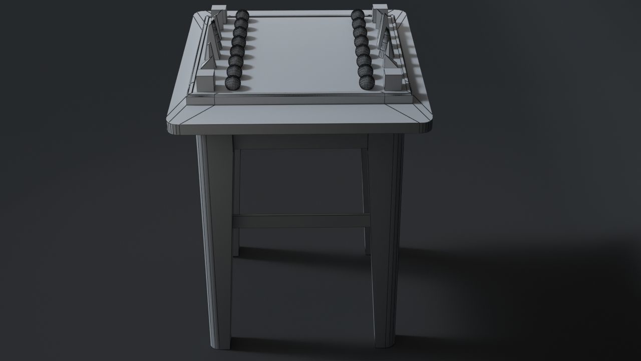 Modern Chess Table PBR Lowpoly  Low-poly 3D model_14