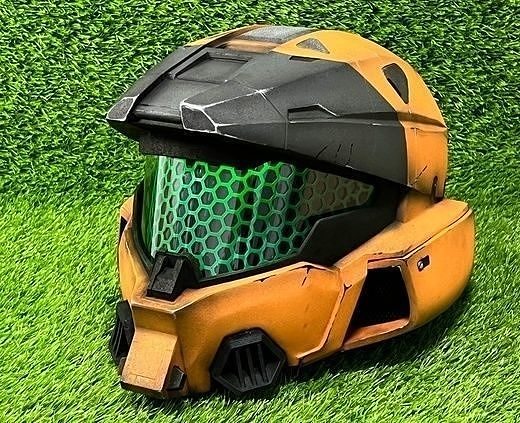 Printable Sci-Fi Halo Mark VI Helmet  3D print model