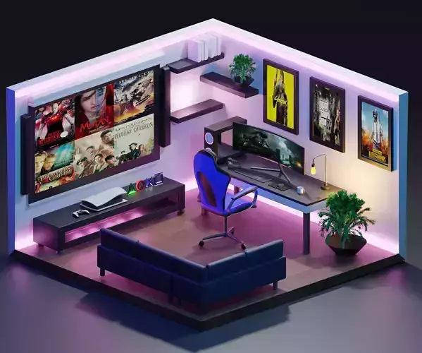 room gaming 3D model