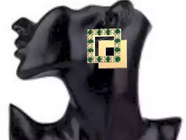 2 types square geometric earrings stl verified 