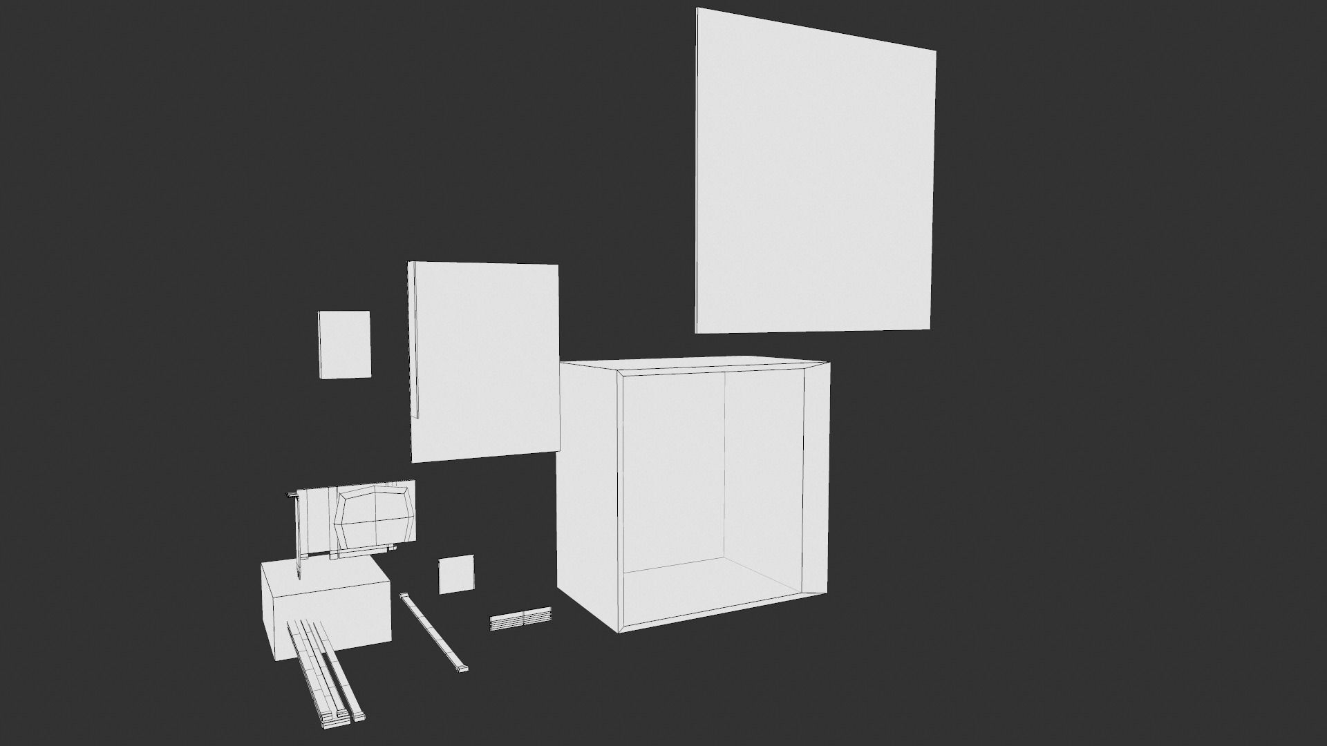 PSX style Computer Parts Low-poly 3D model_6