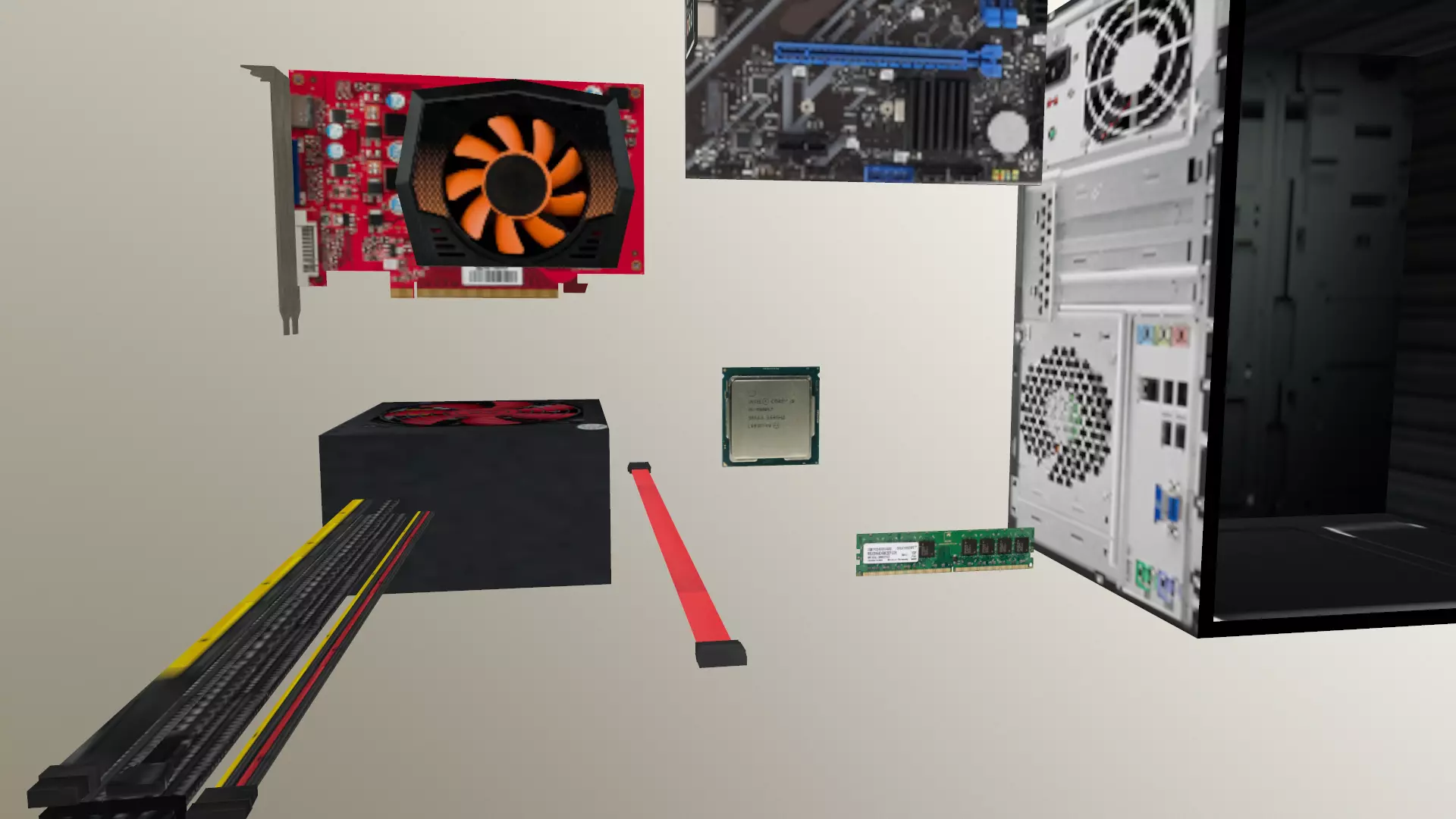 PSX style Computer Parts Low-poly 3D model_0