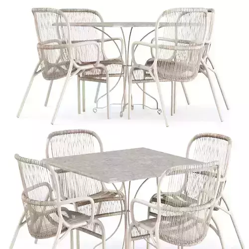 Outdoor garden furniture set v05 
