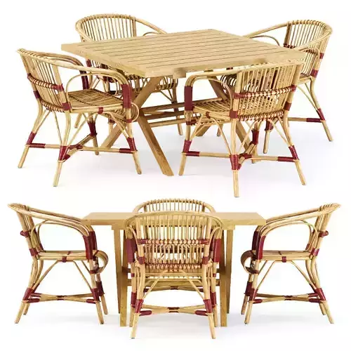 Outdoor garden furniture set v06 