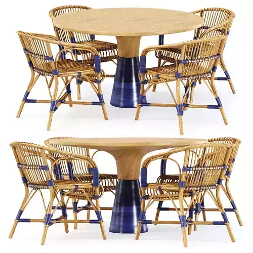 Outdoor garden furniture set v07 