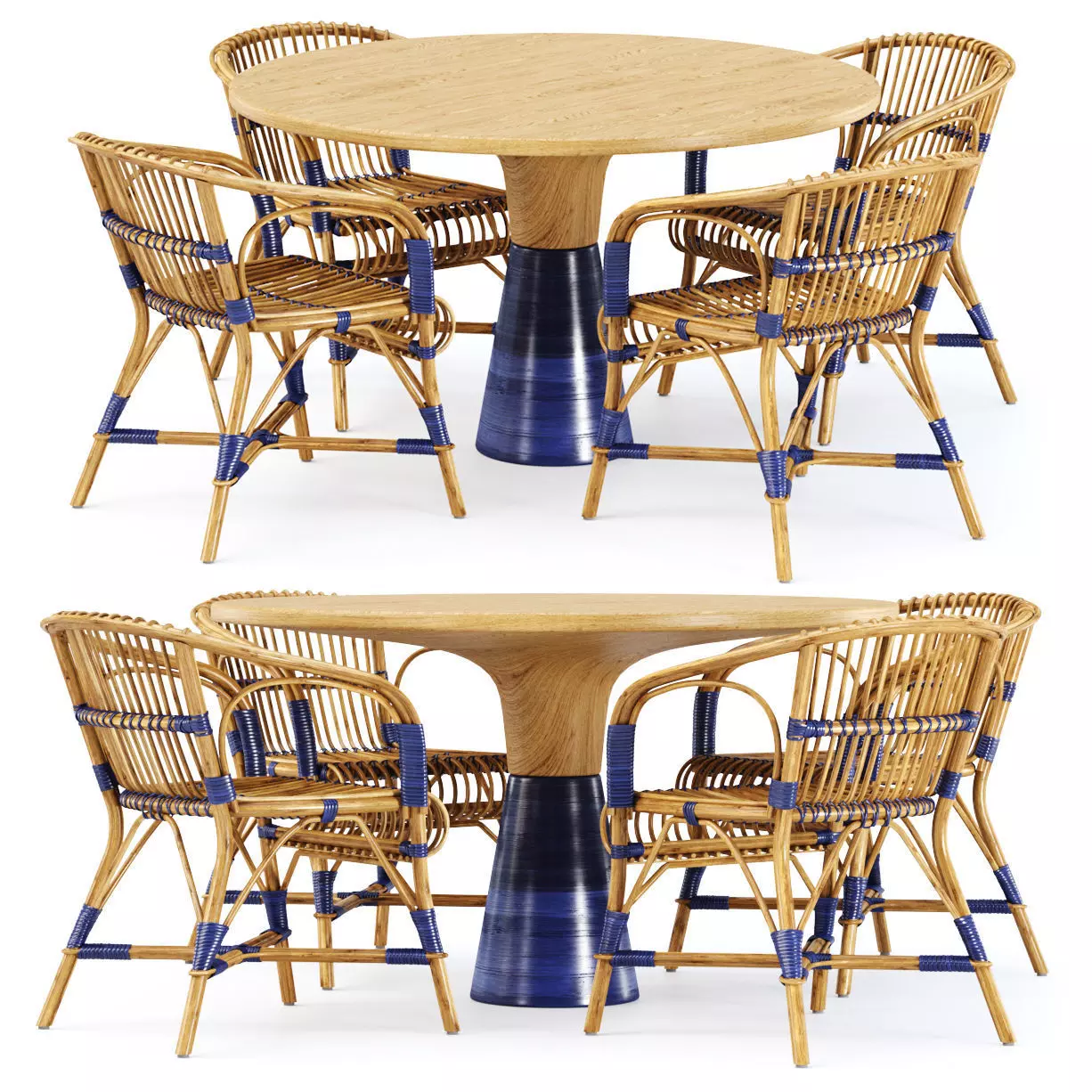 Outdoor garden furniture set v07 3D model