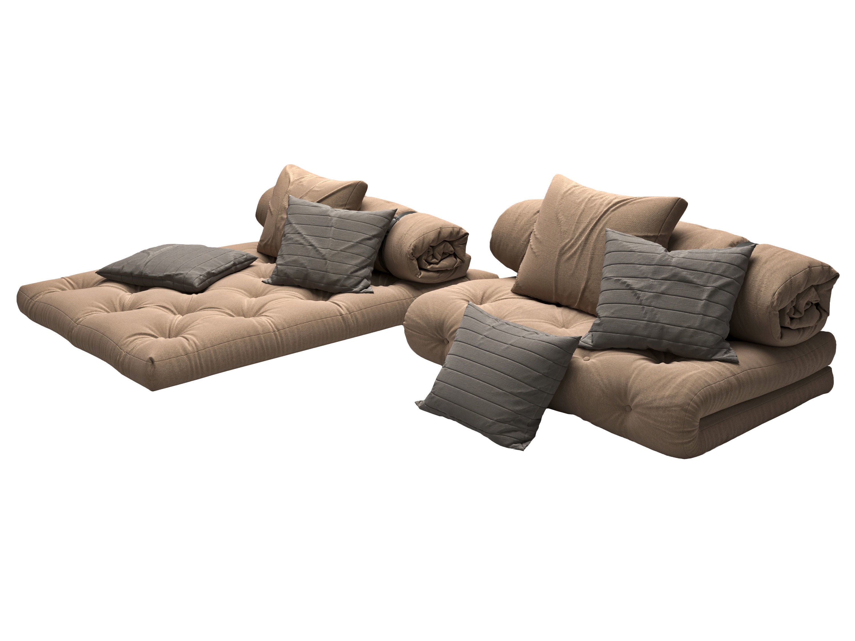 Canapea variabila Karup Buckle 3D model_6