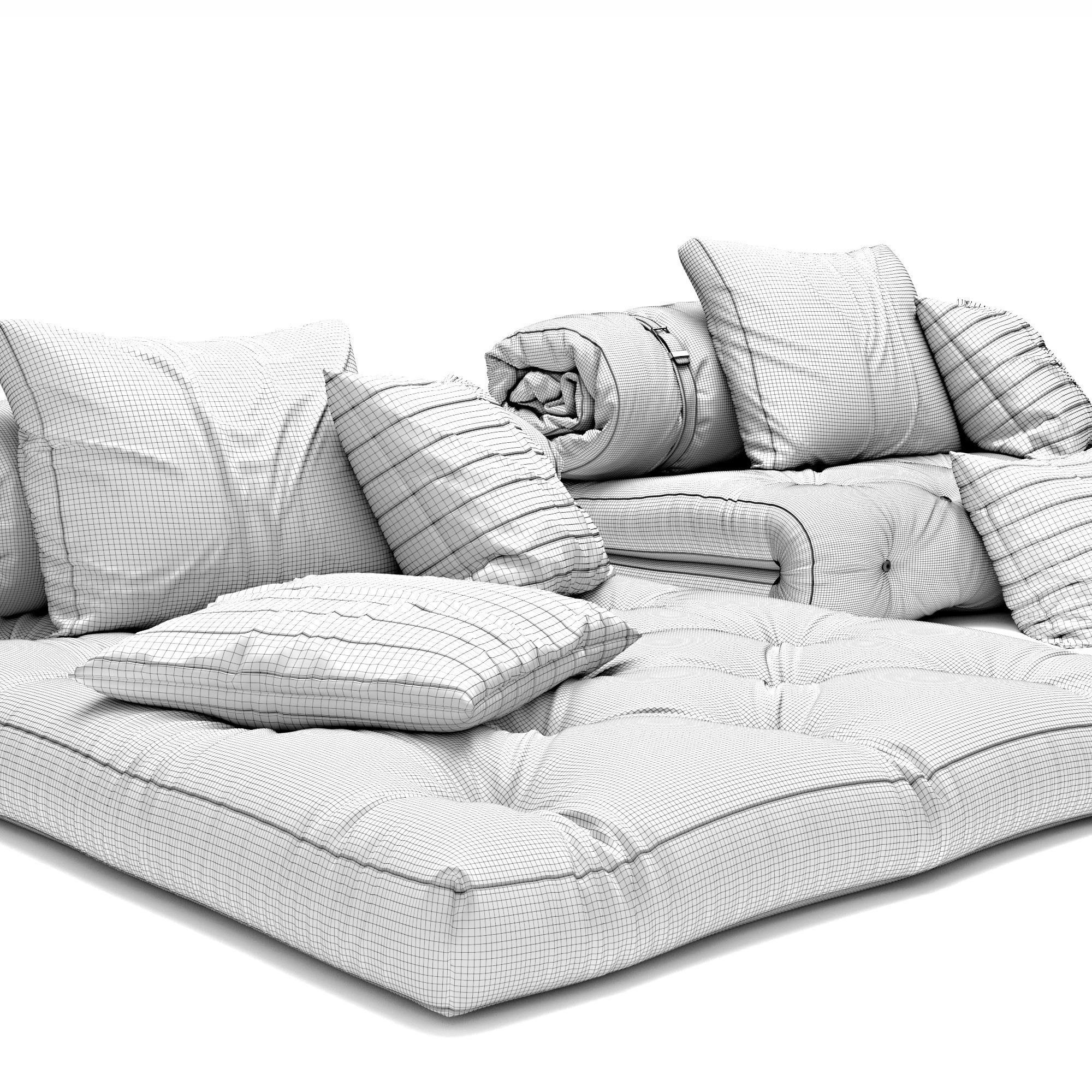 Canapea variabila Karup Buckle 3D model_5