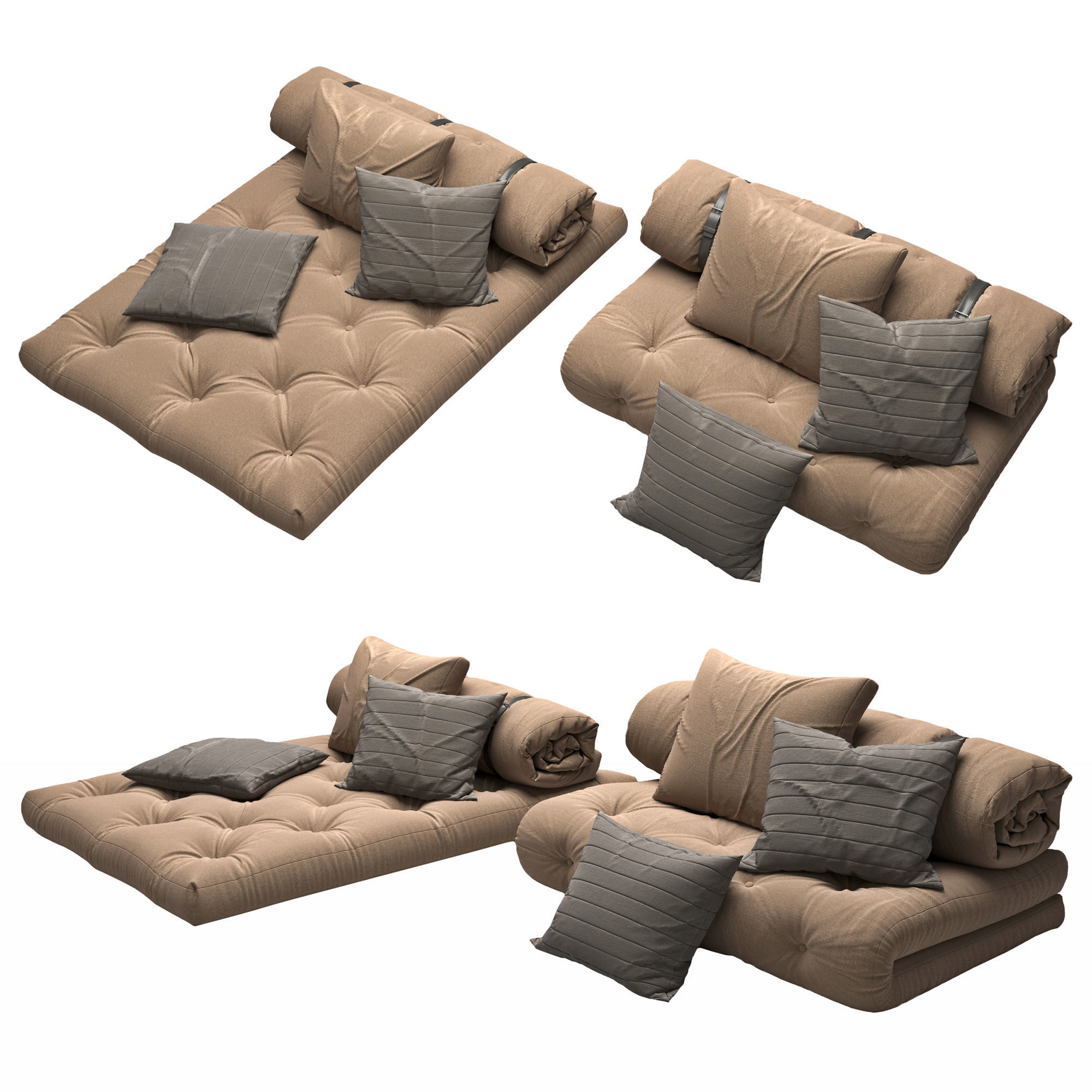 Canapea variabila Karup Buckle 3D model_1