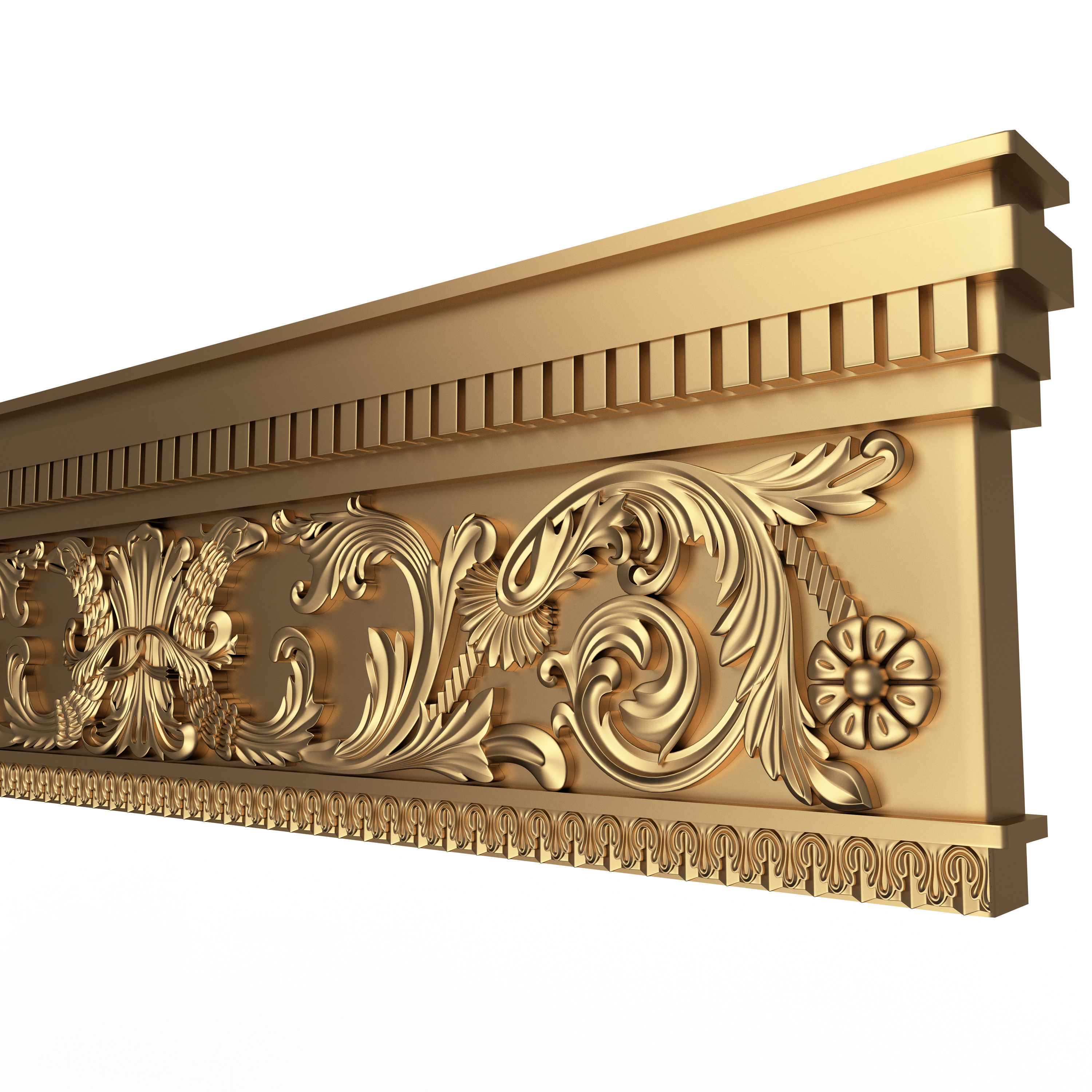 Cornice Decoration Molding 03 Low-poly 3D model_2