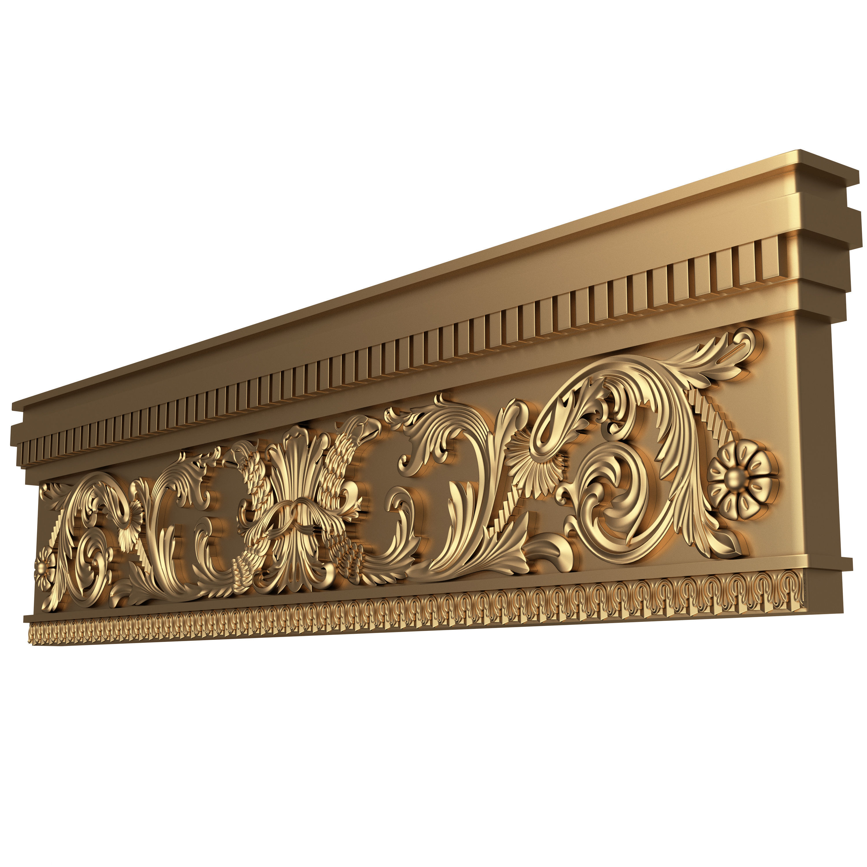 Cornice Decoration Molding 03 Low-poly 3D model_1