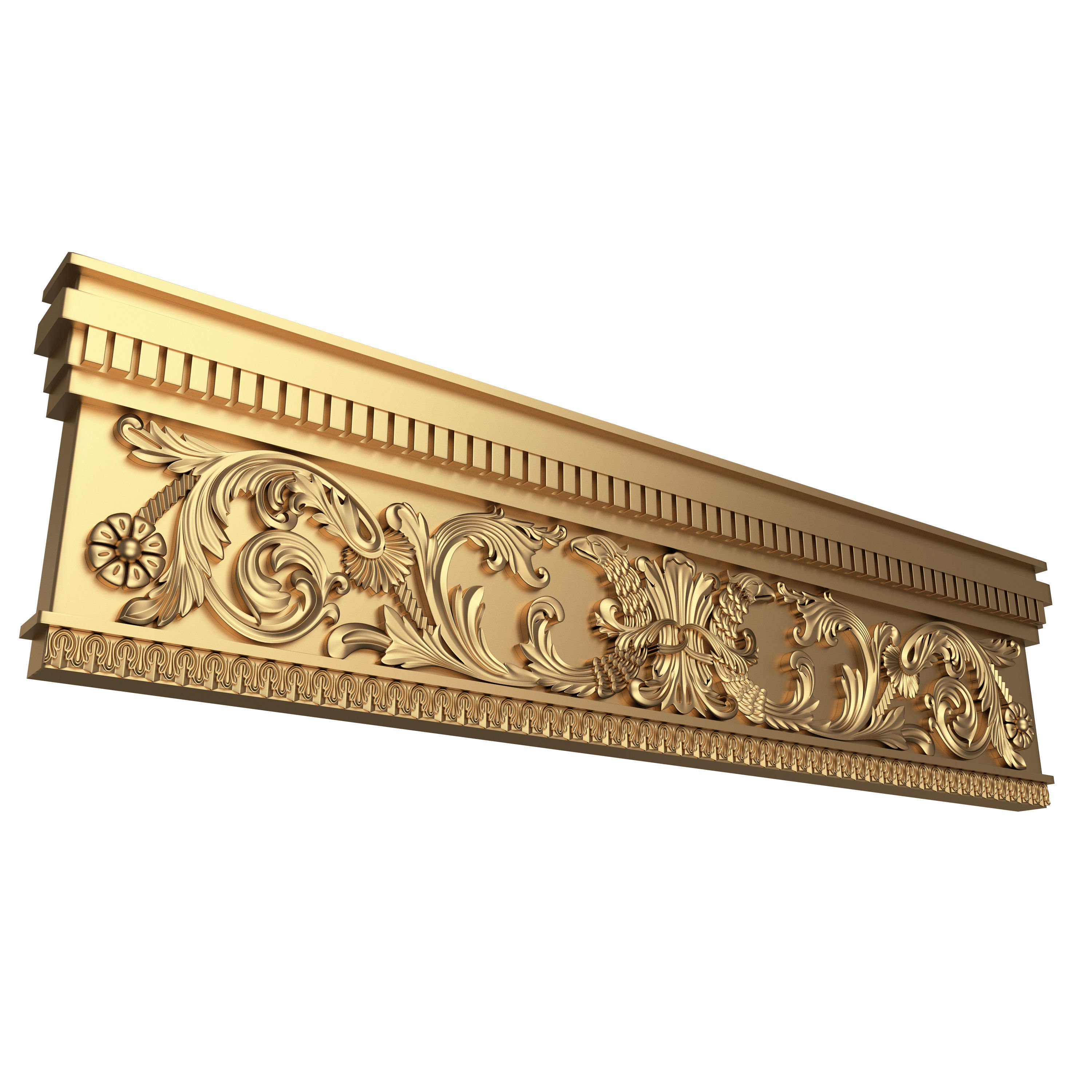 Cornice Decoration Molding 03 Low-poly 3D model_5