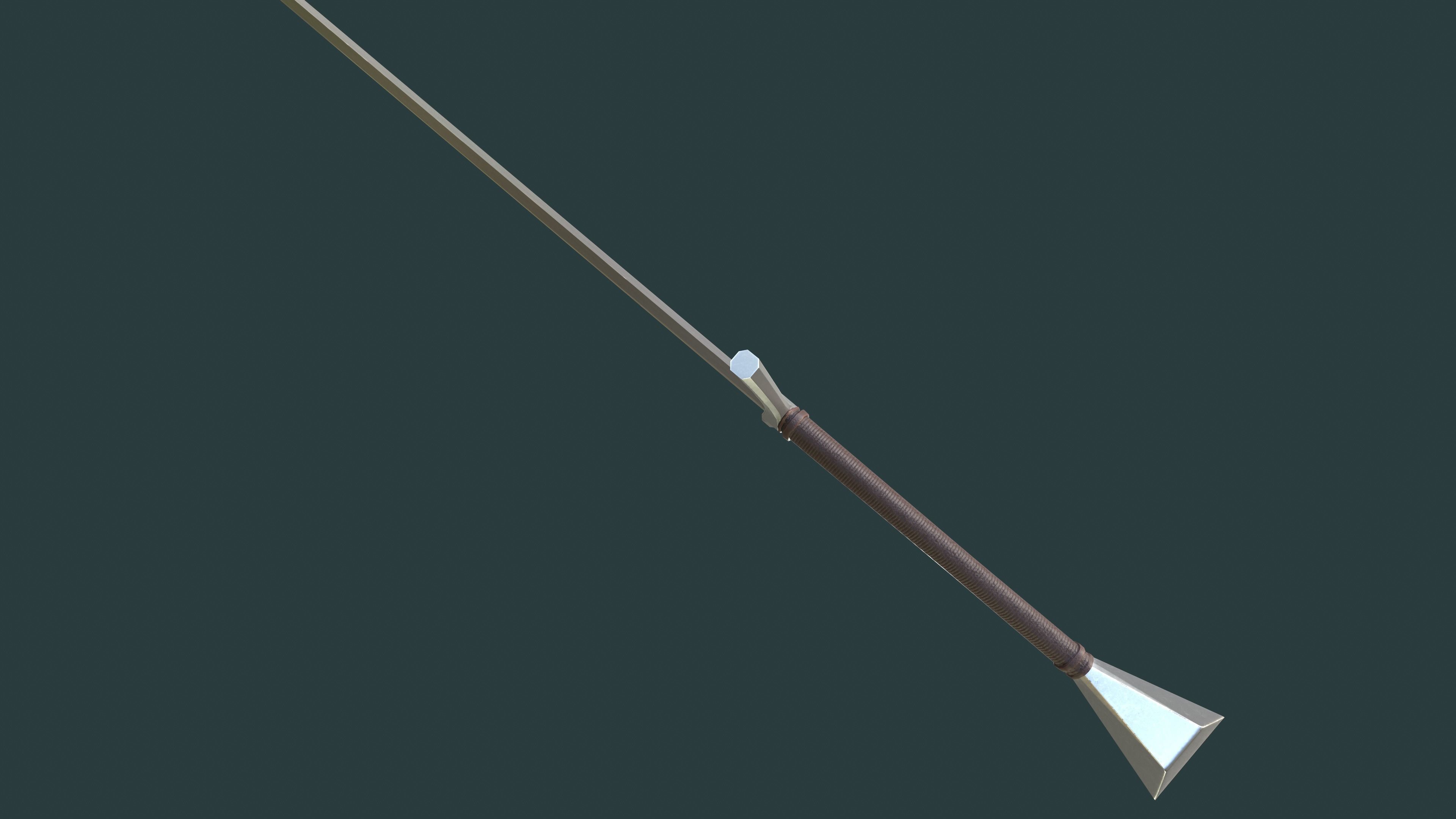 Albion Sempach Medieval Sword PBR game ready Low-poly 3D model_4