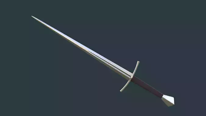 Albion Sempach Medieval Sword PBR game ready Low-poly 3D model