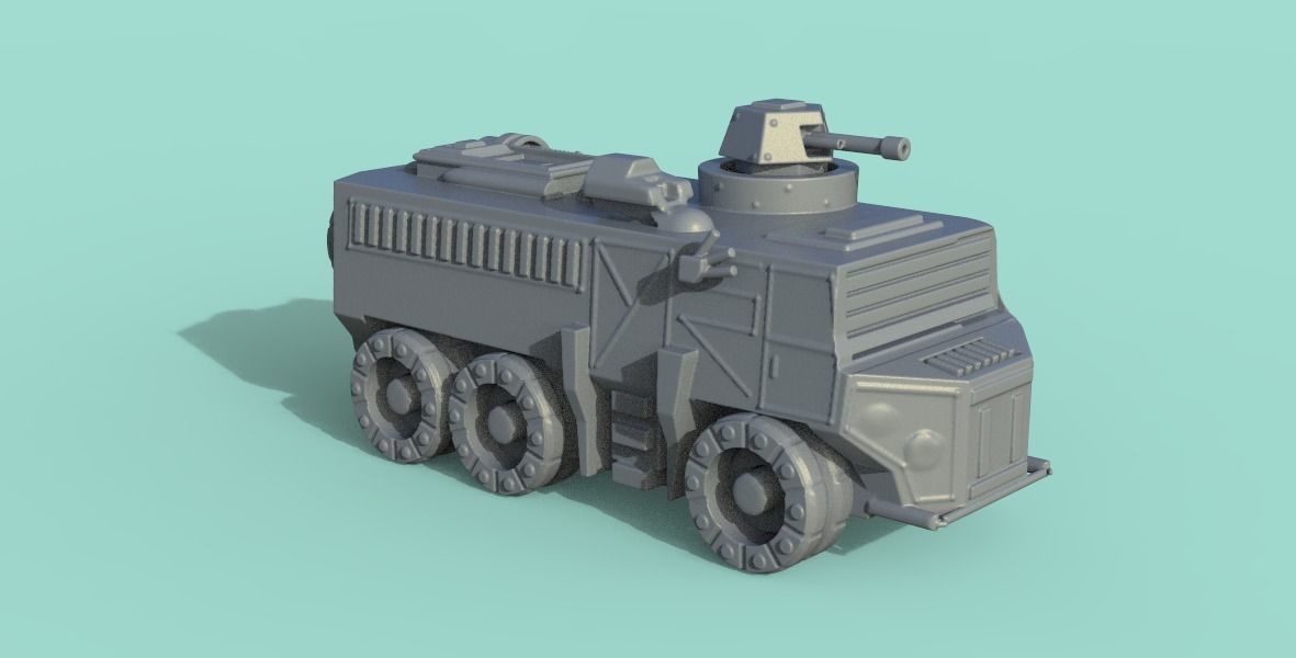 armored car 3D print model_2