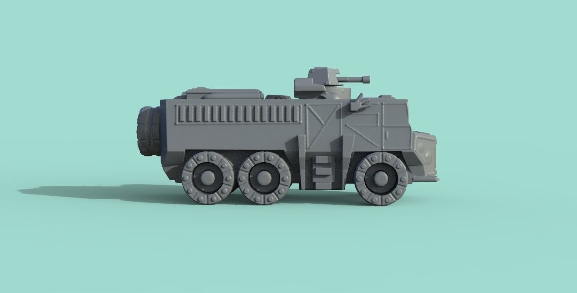 armored car 3D print model_7
