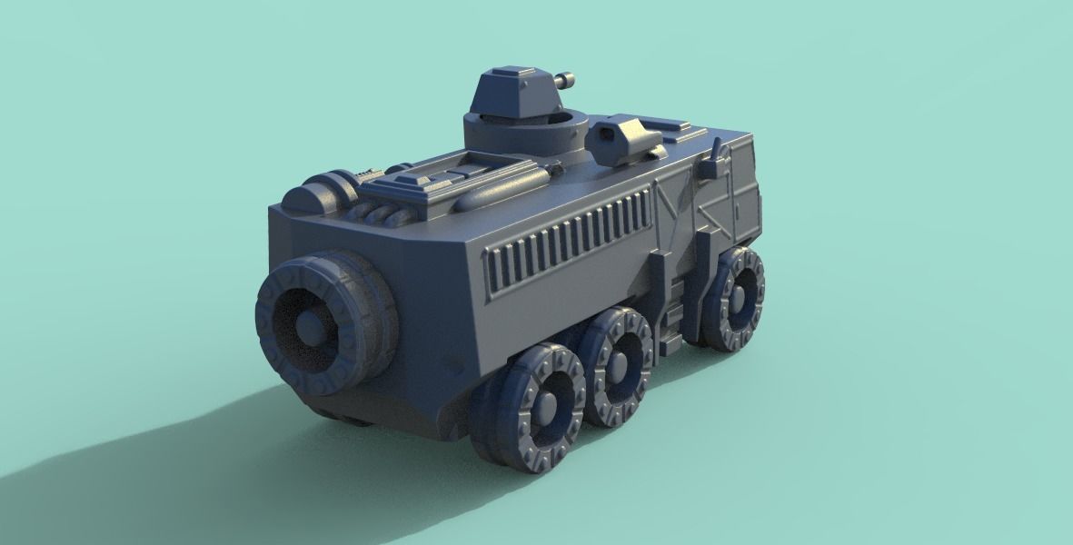 armored car 3D print model_3