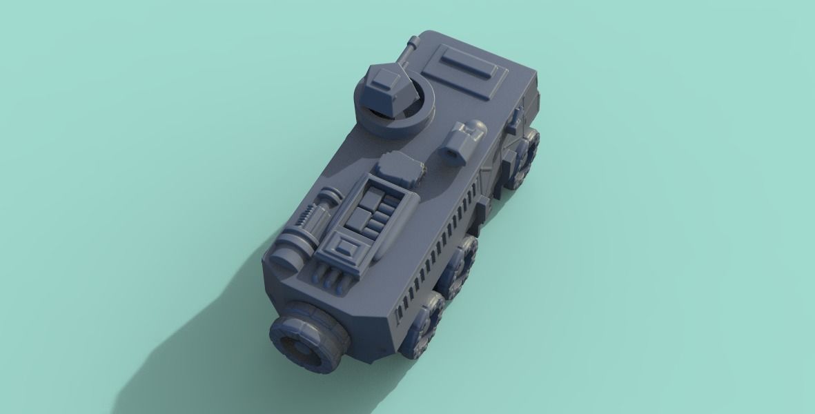 armored car 3D print model_4