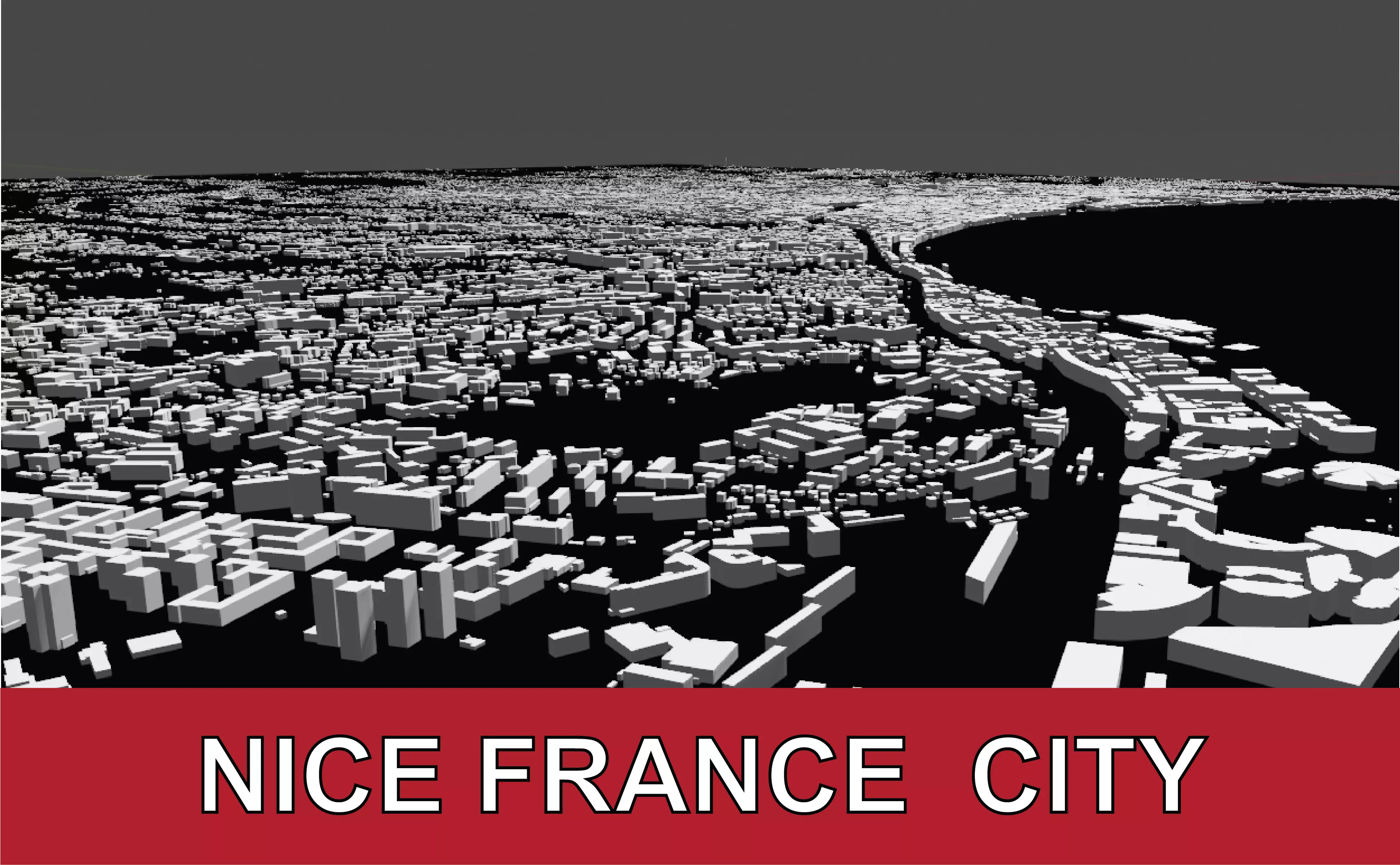 Nice France CITY BUILDINGS 3D model