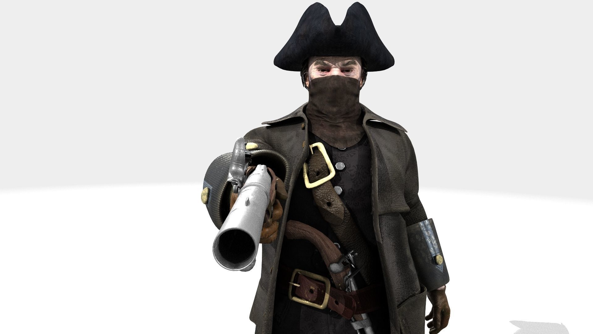 Highwayman - Rigged and Animated - Low Poly Low-poly 3D model_29