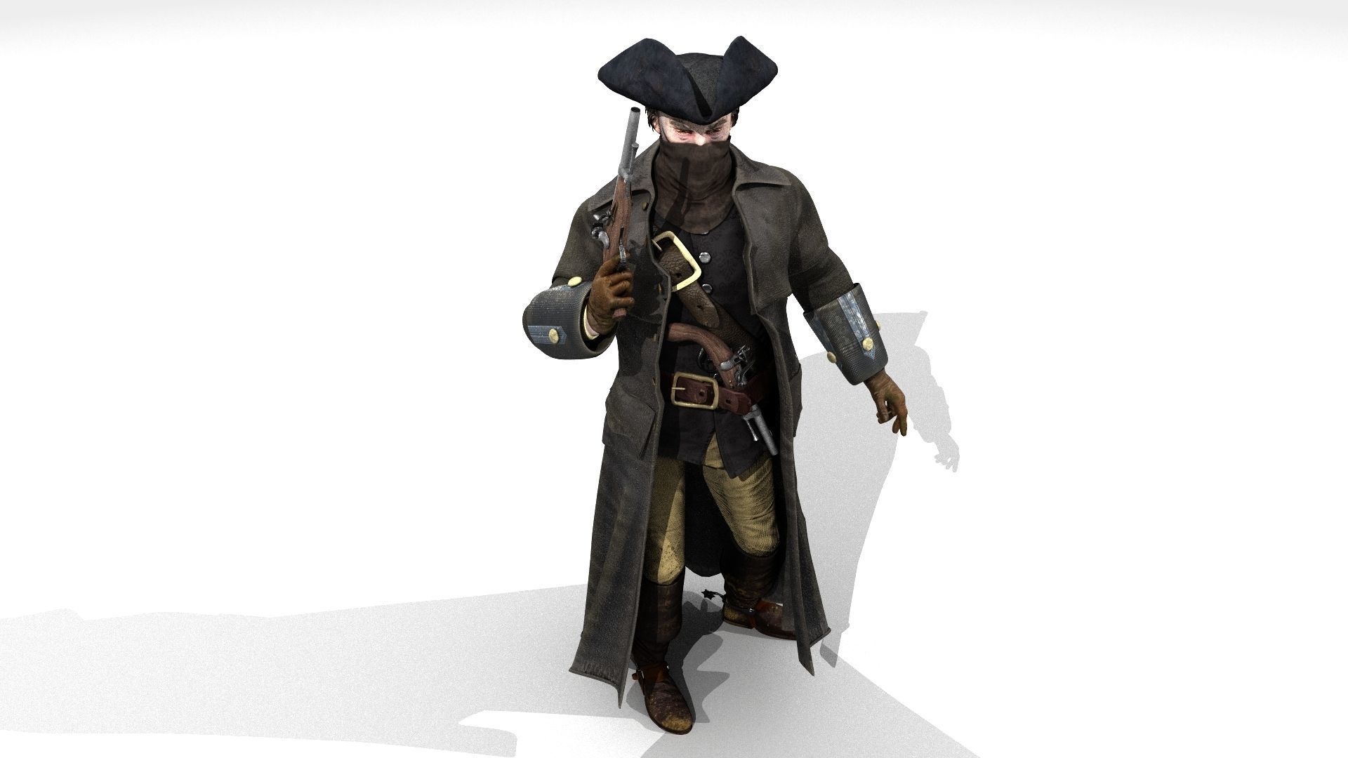 Highwayman - Rigged and Animated - Low Poly Low-poly 3D model_26