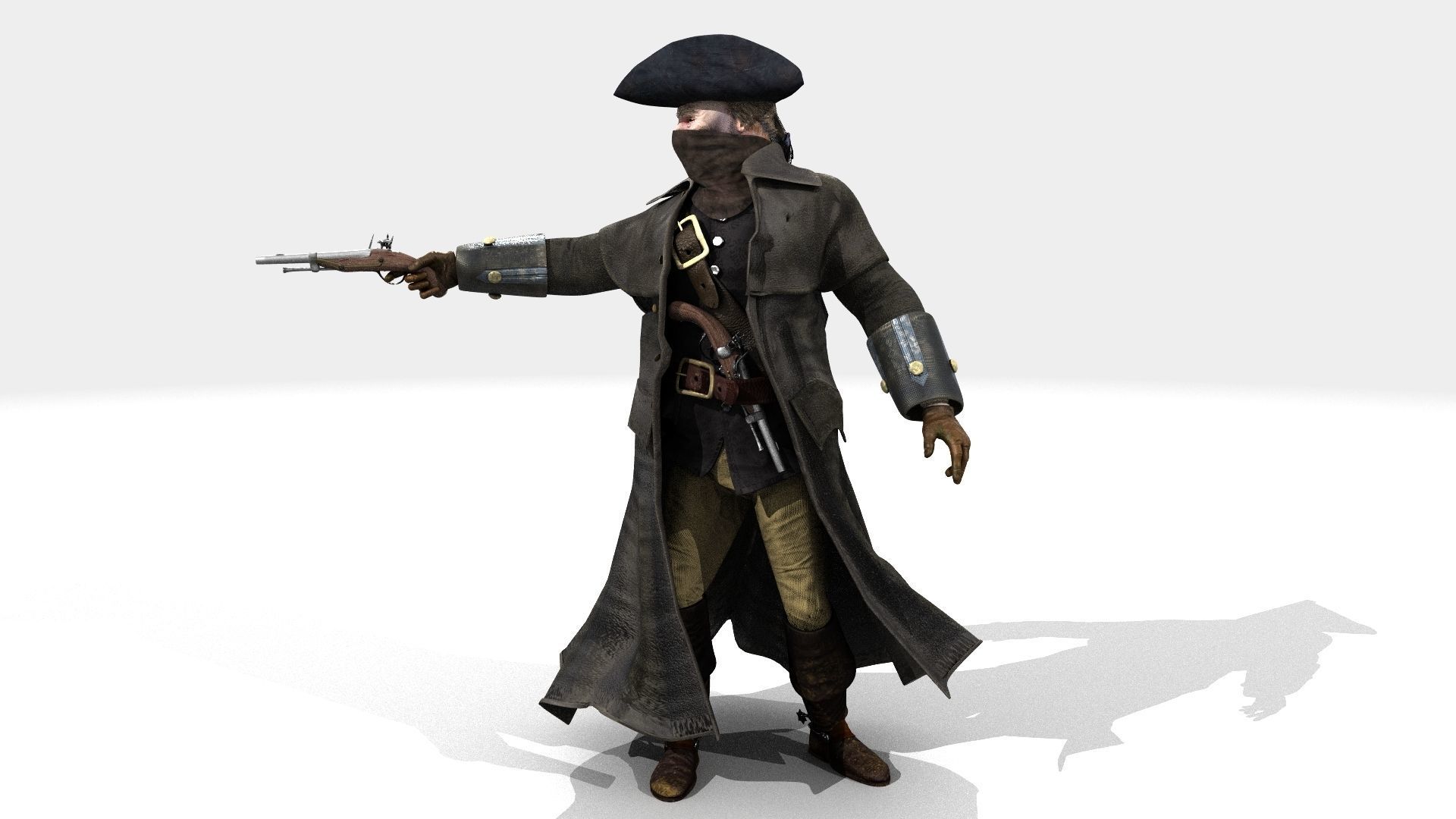 Highwayman - Rigged and Animated - Low Poly Low-poly 3D model_21