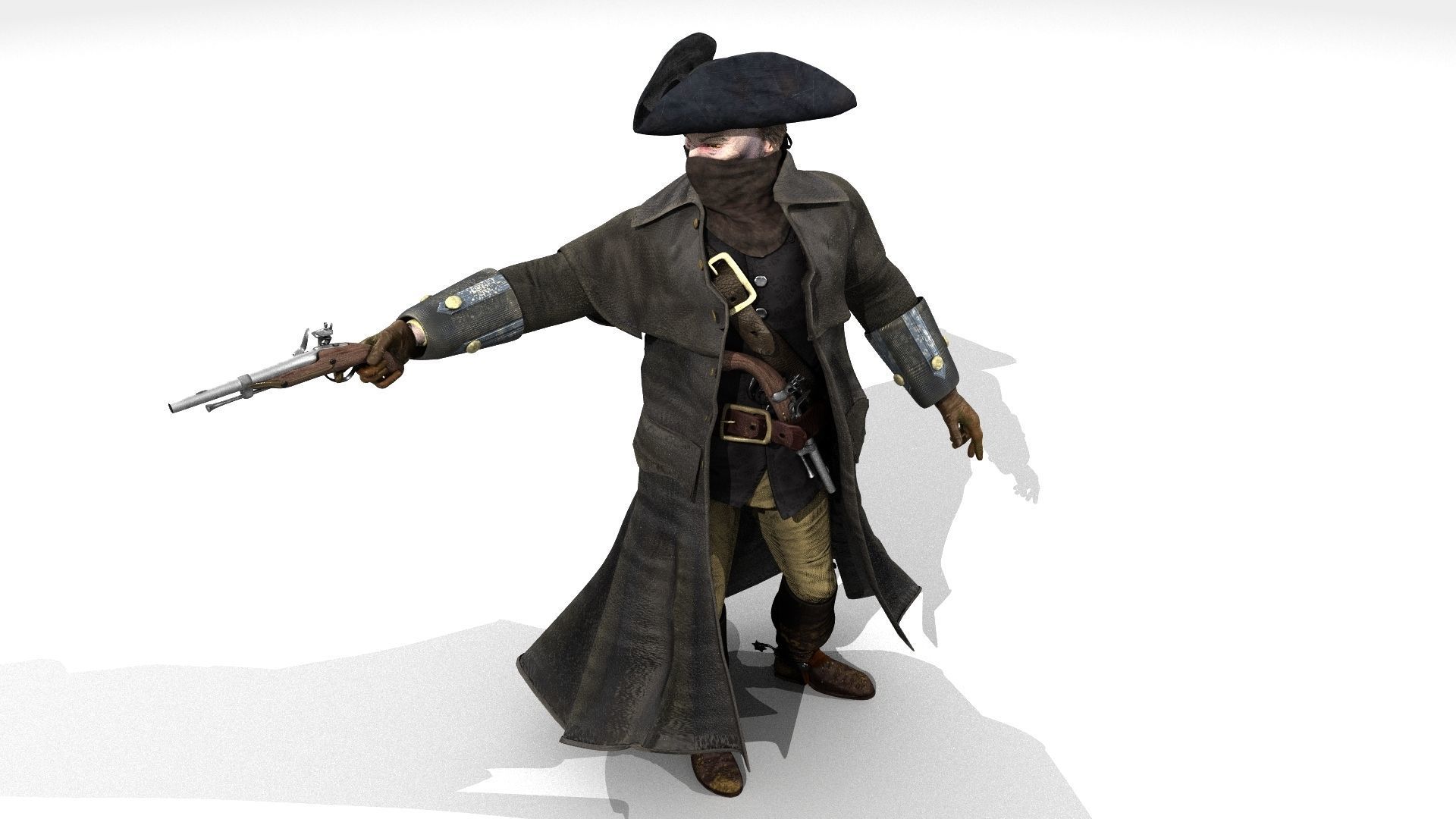 Highwayman - Rigged and Animated - Low Poly Low-poly 3D model_11