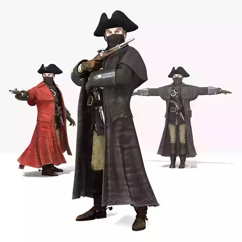 Highwayman - Rigged and Animated - Low Poly Low-poly 3D model