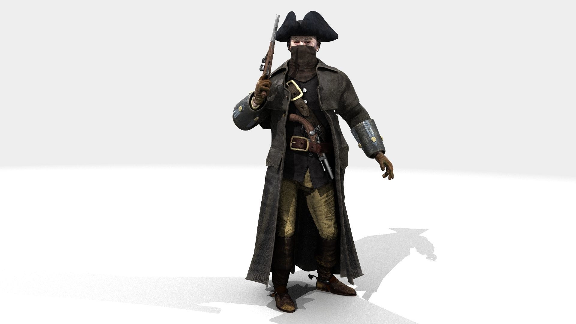 Highwayman - Rigged and Animated - Low Poly Low-poly 3D model_24