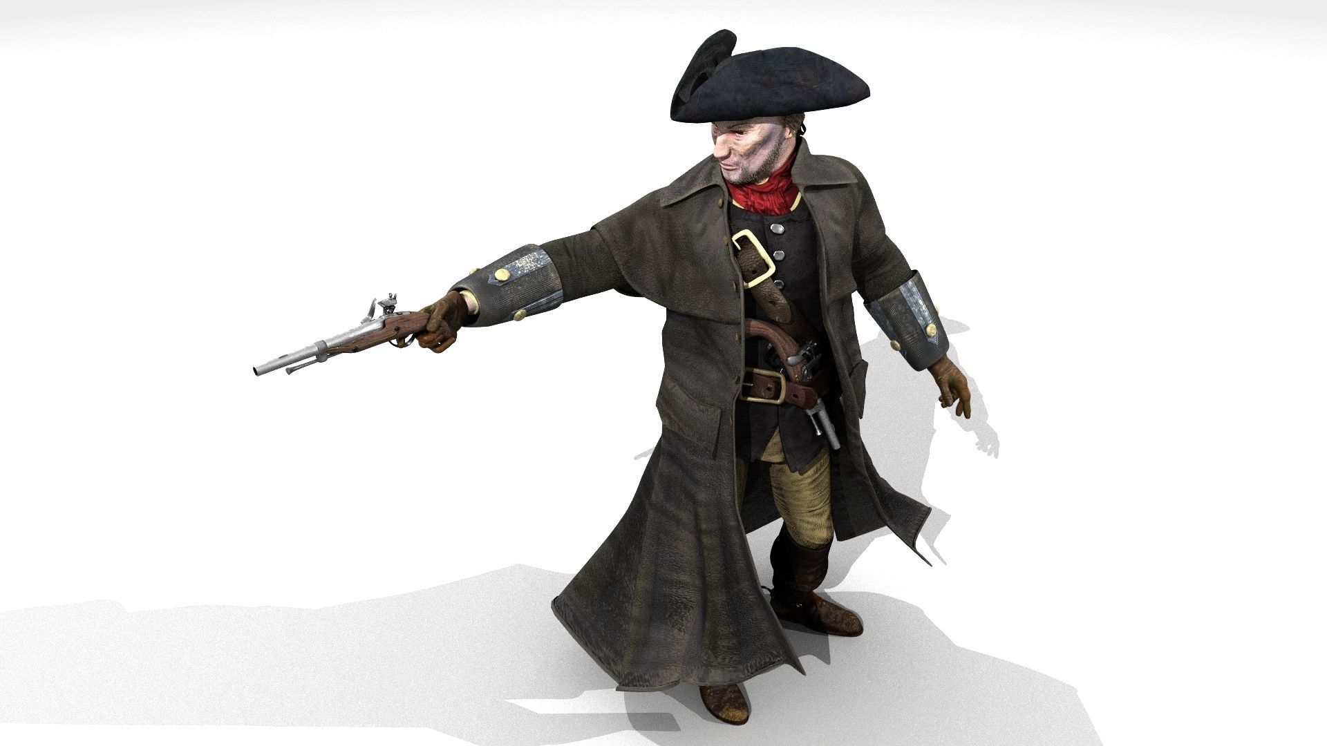 Highwayman - Rigged and Animated - Low Poly Low-poly 3D model_35