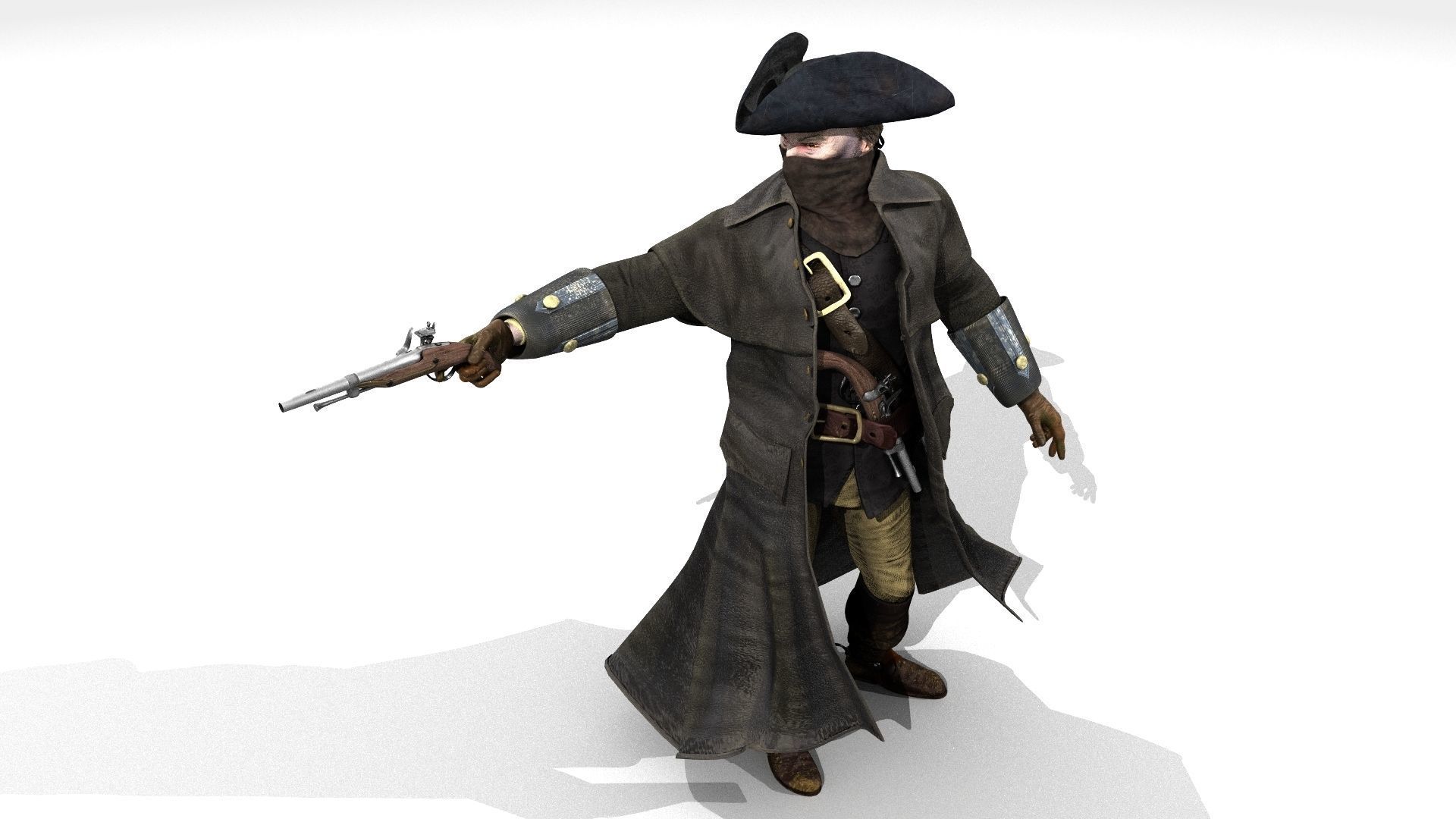 Highwayman - Rigged and Animated - Low Poly Low-poly 3D model_22