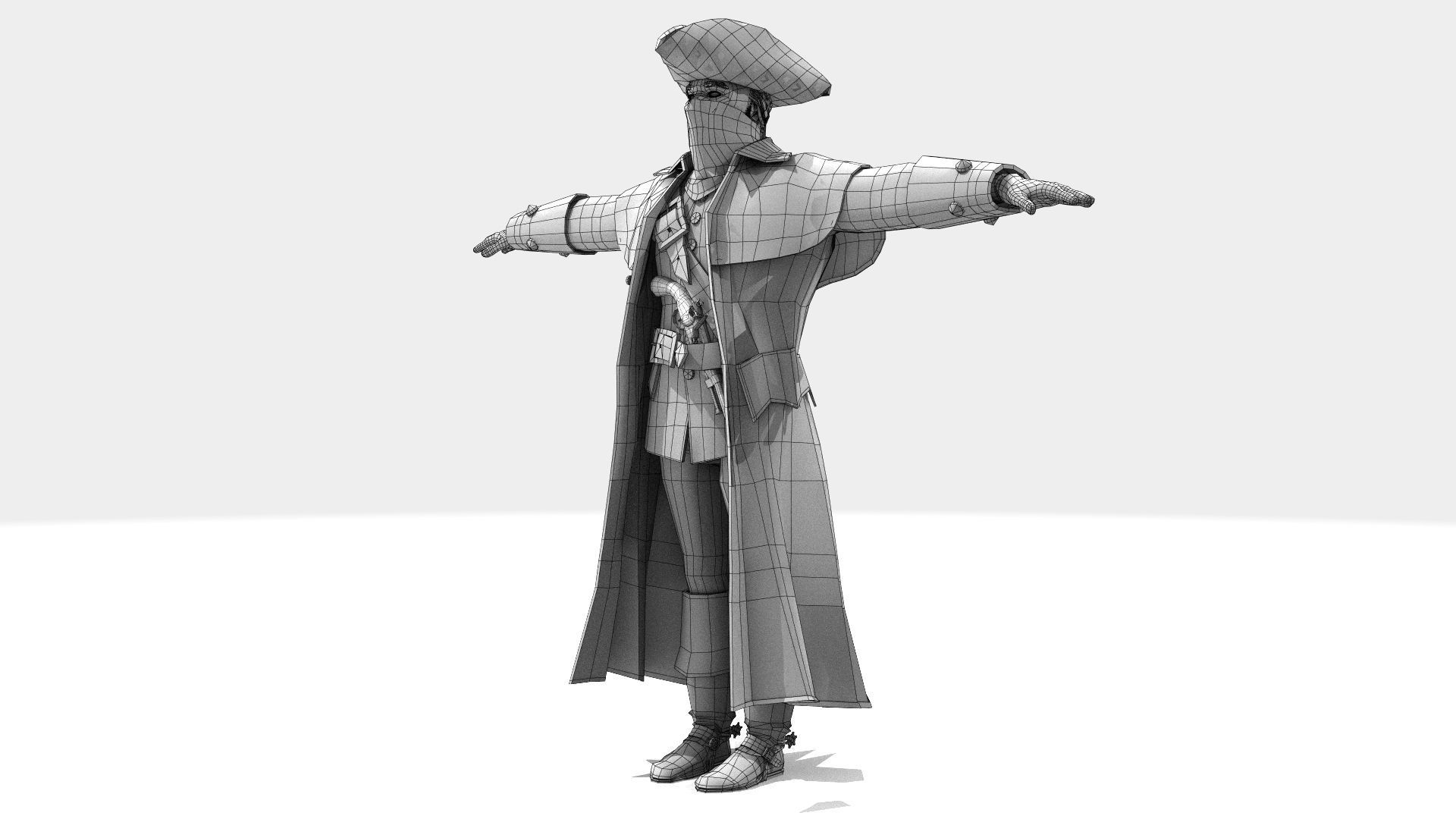 Highwayman - Rigged and Animated - Low Poly Low-poly 3D model_13