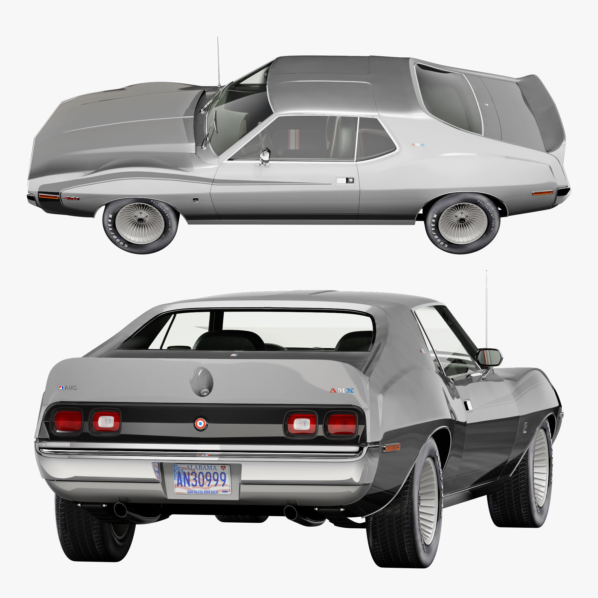 AMC AMX pierre cardin-1973 3D model_5