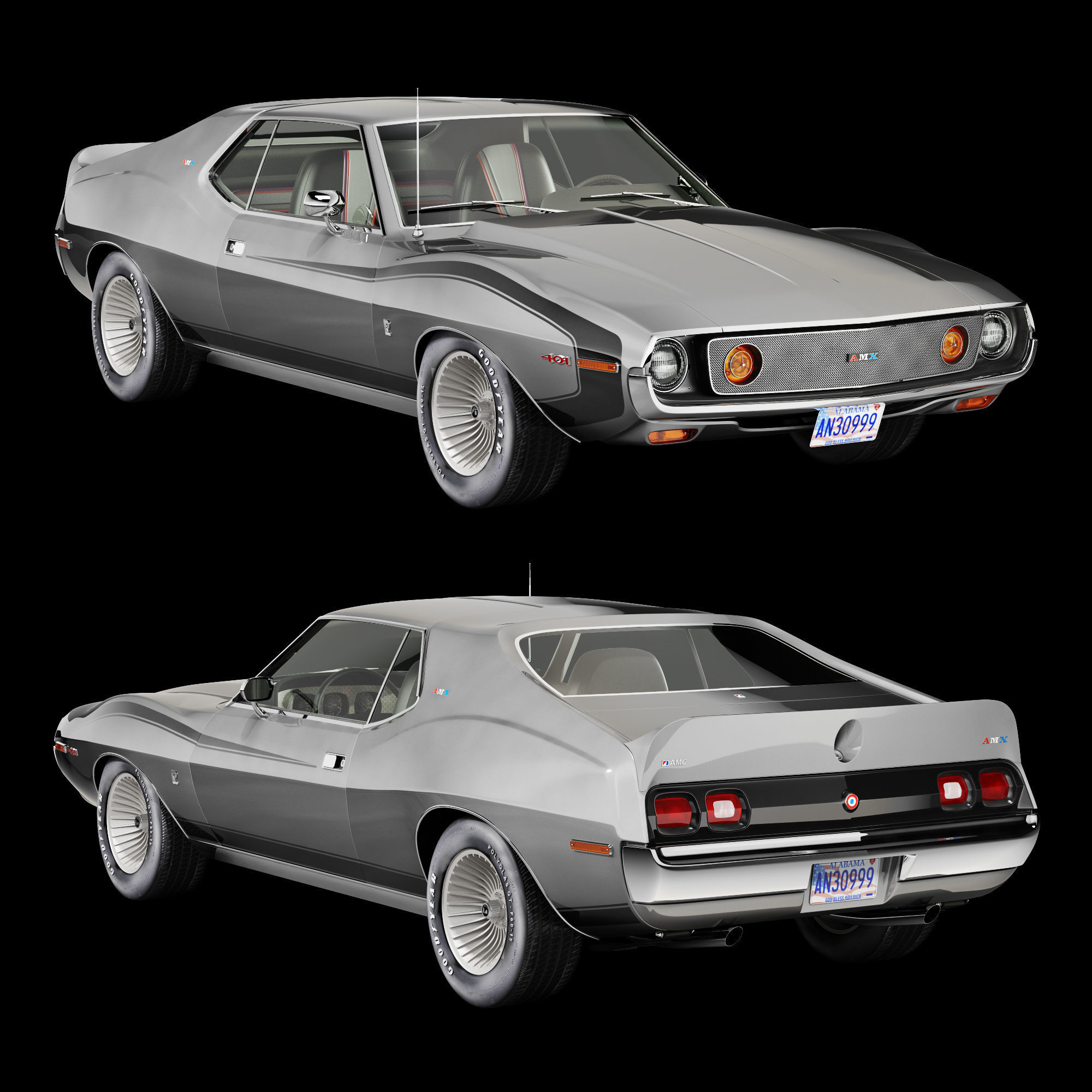 AMC AMX pierre cardin-1973 3D model_8