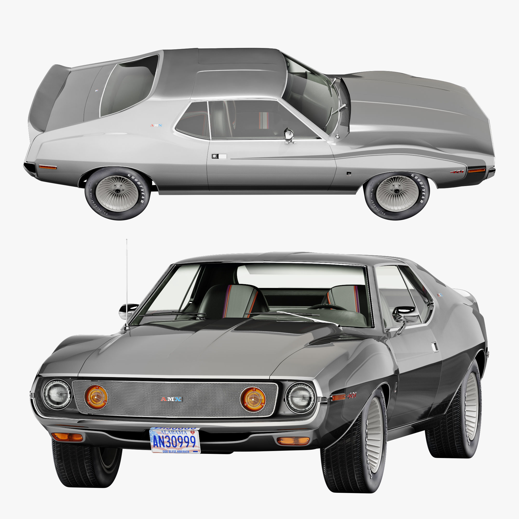 AMC AMX pierre cardin-1973 3D model_4