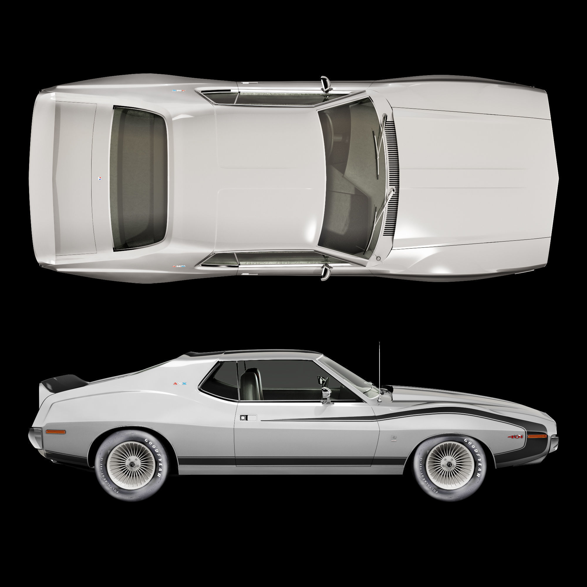 AMC AMX pierre cardin-1973 3D model_9