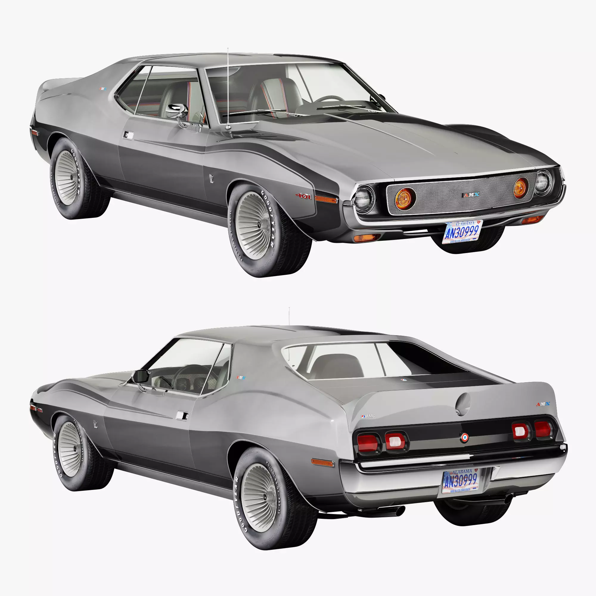 AMC AMX pierre cardin-1973 3D model_0