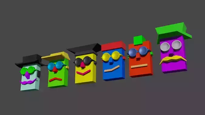 NFT Character Pack Low-poly 3D model