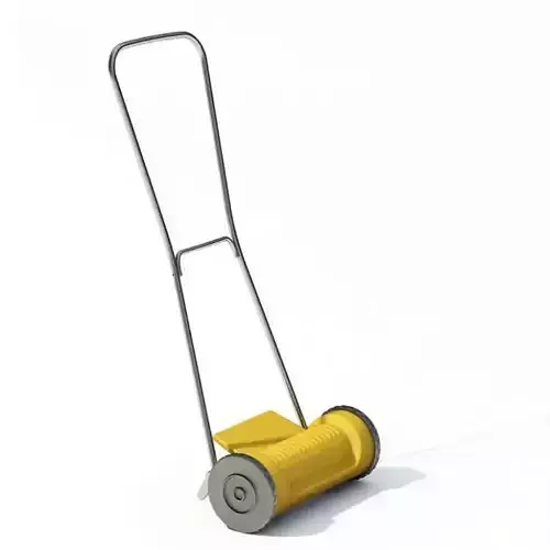 Yellow And Silver Garden Mower