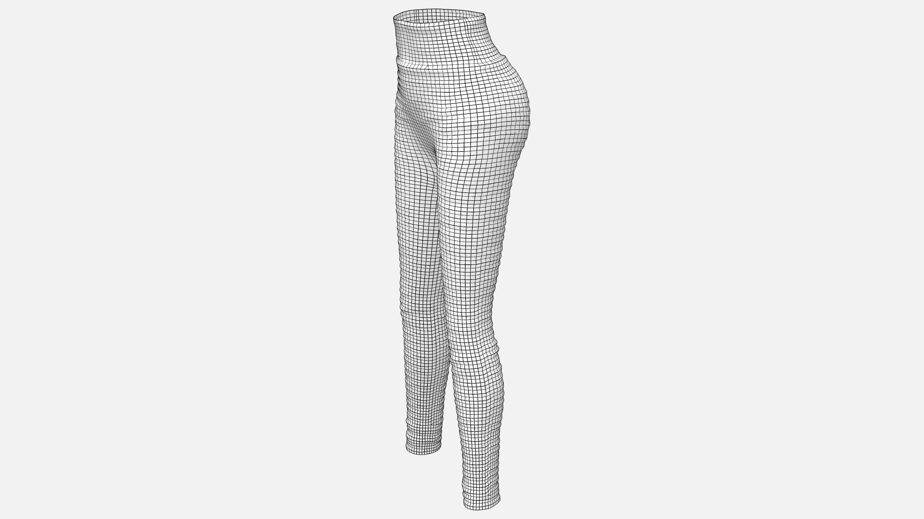Future Pants Low-poly 3D model_7