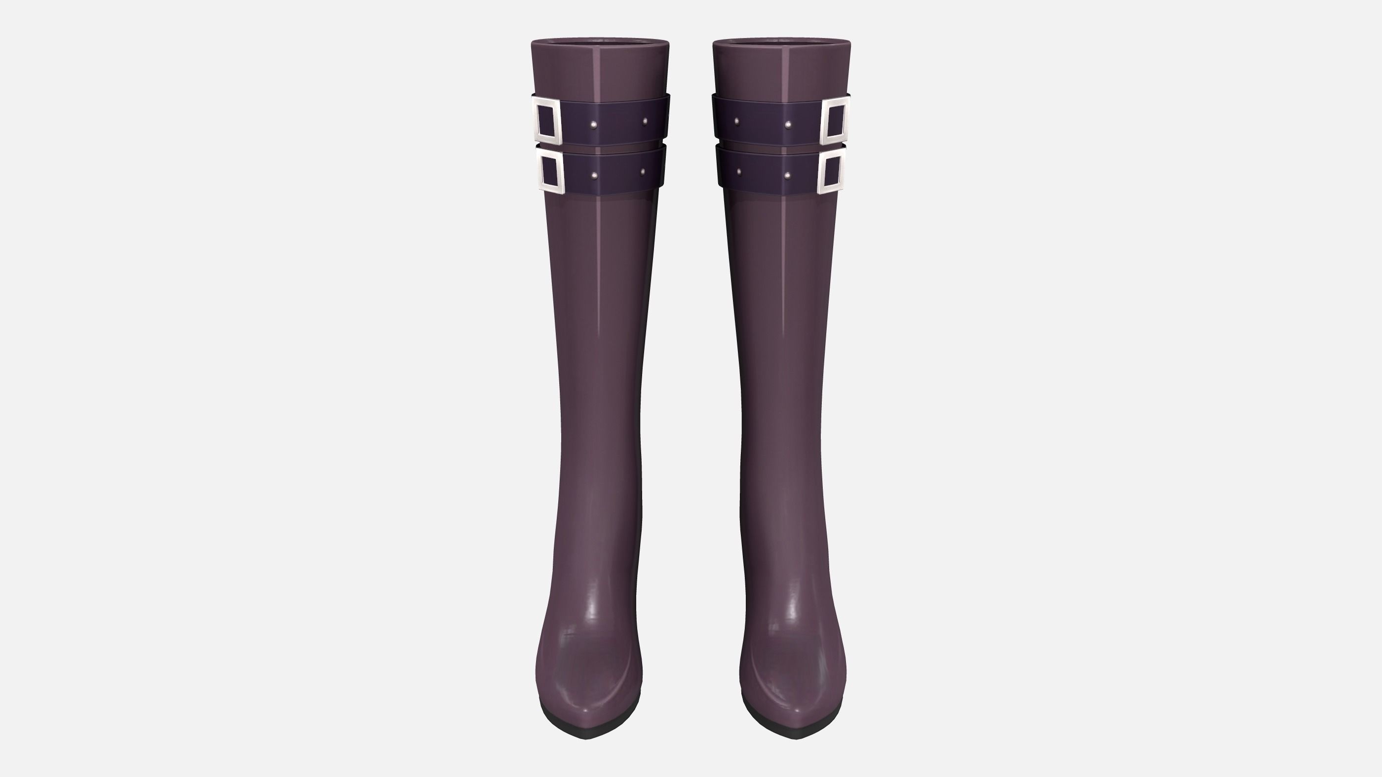 Army Uniform Boots Low-poly 3D model_2