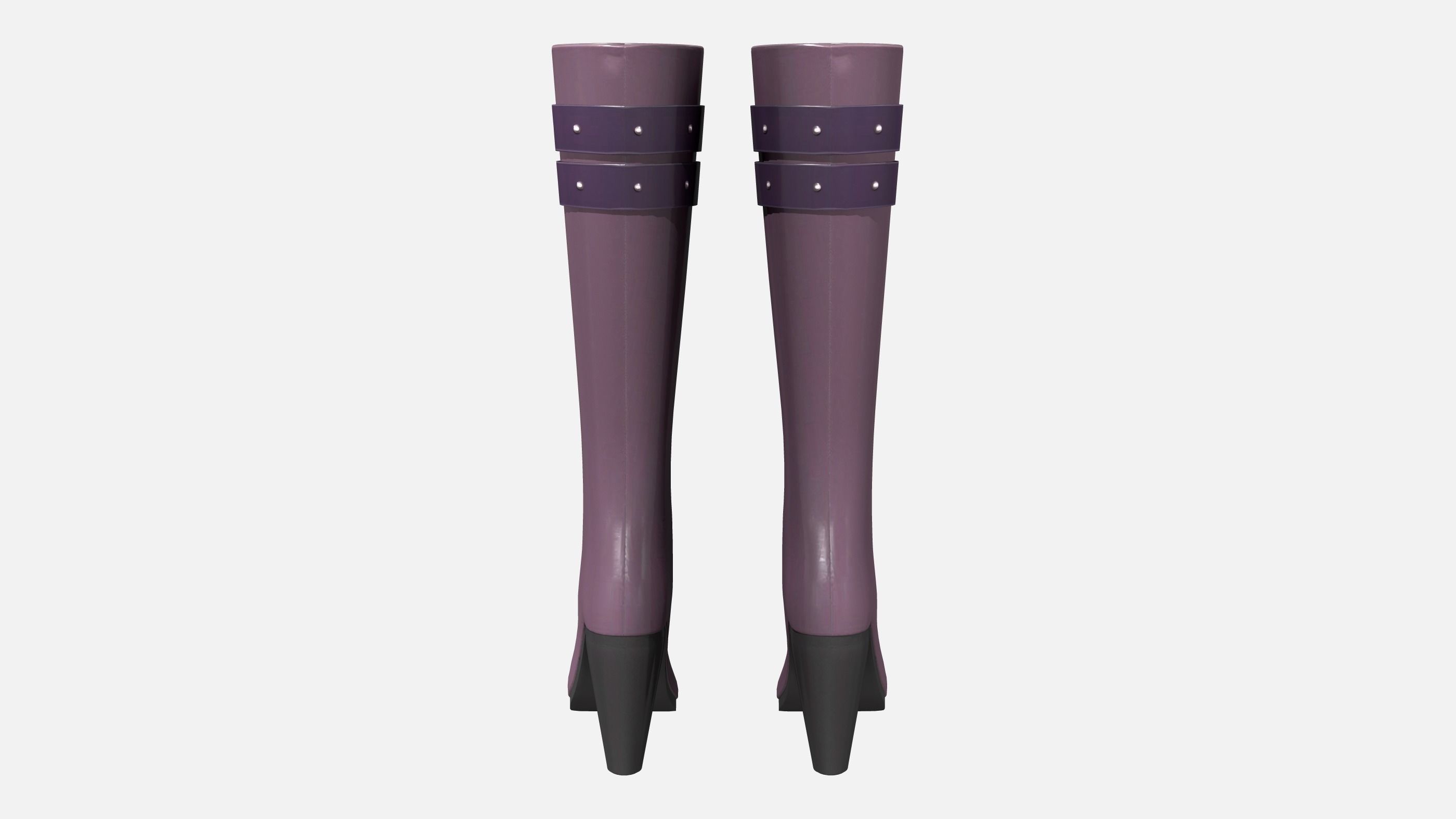 Army Uniform Boots Low-poly 3D model_5