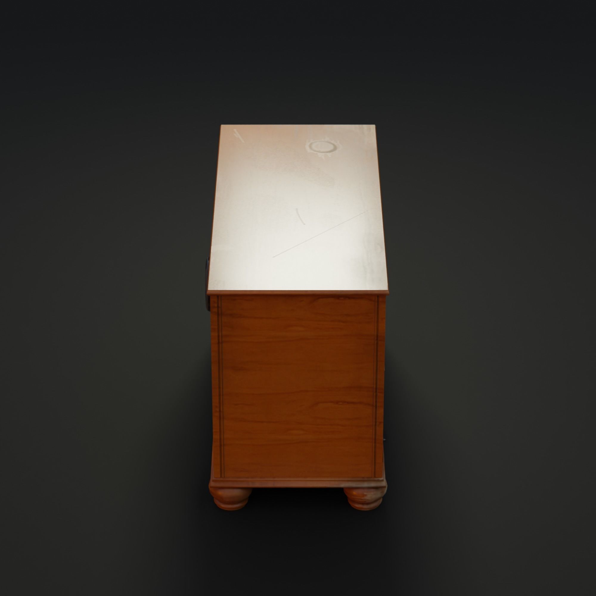 1970s Console Television Low-poly 3D model_7