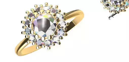 cluster ring pendant set stl verified 