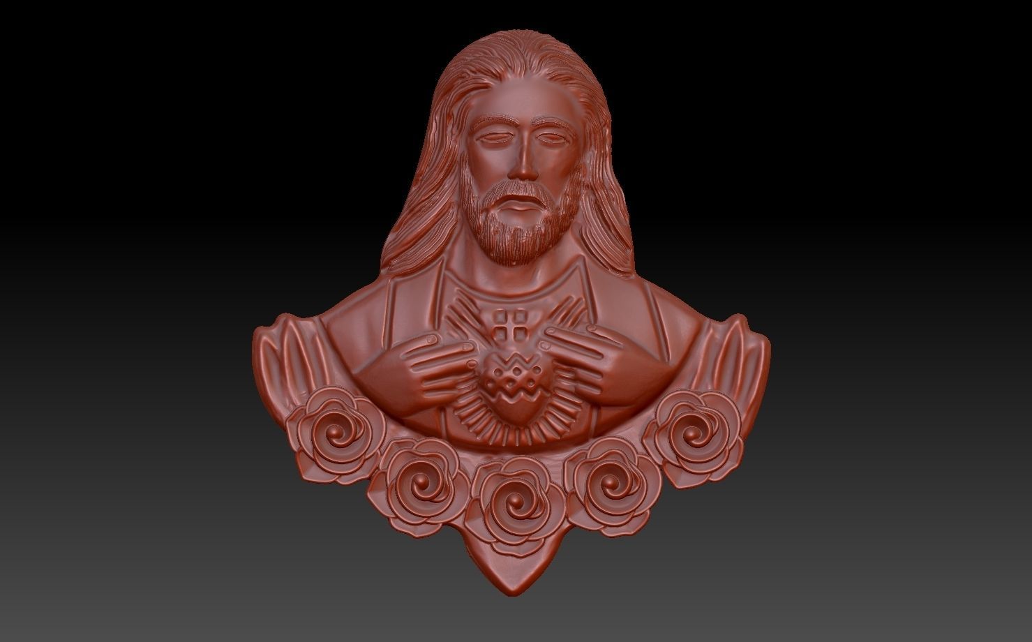 Sacred Heart of Jesus 3D print model_7