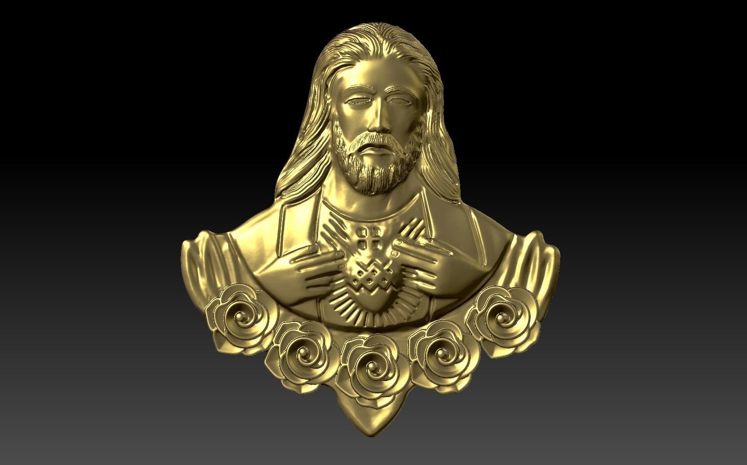 Sacred Heart of Jesus 3D print model_5
